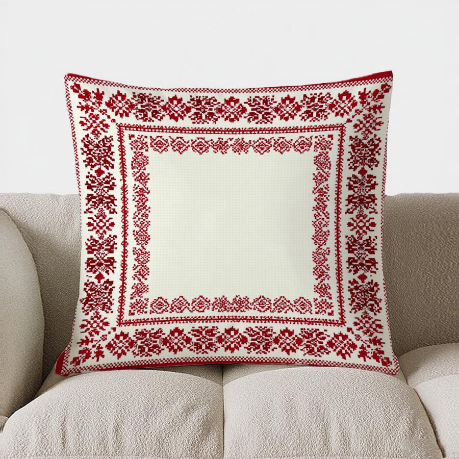 Heimdeko Rotes Muster Dekorative Quadratische Kissenhülle Muster Kissenbezug Geeignet Für Sofa Schlafzimmer Auto Kissenbezug