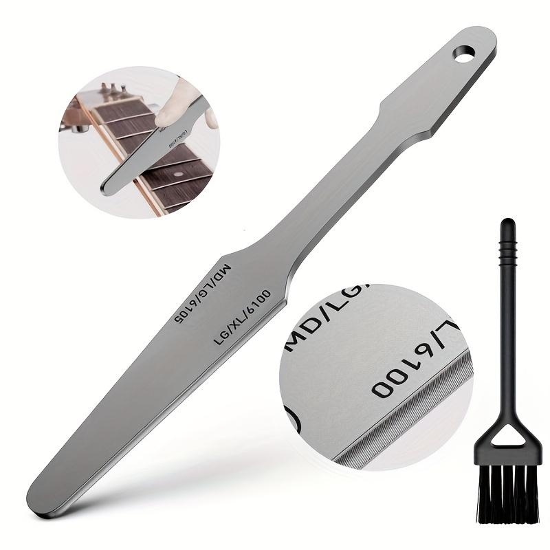 Two Sets Of Guitar Frets Double-sided Files, High Carbon Steel Design Wire Files, With Cleaning Brush Set