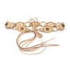 Waist Belt Studded Chain Rivets Costume Carving Buckle for Wrap Dress Belt for Suit Skirt Jeans Jewelry