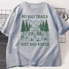 No Bad Trails Just Bad Knees T Shirt Funny Hiking TShirt Nature Lover Tee Family Camping Vacation Tshirt Adventure Tees Tops