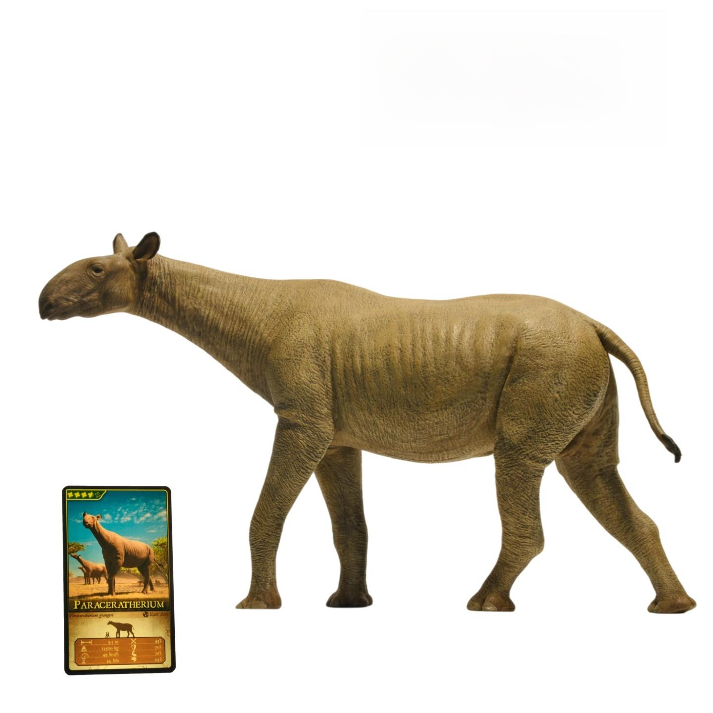 New Eofauna Gigantic Rhinoceros Interlocking Tooth Elephant Prehistoric Animal Toy Model Large Size PVC Static Figure Collect...