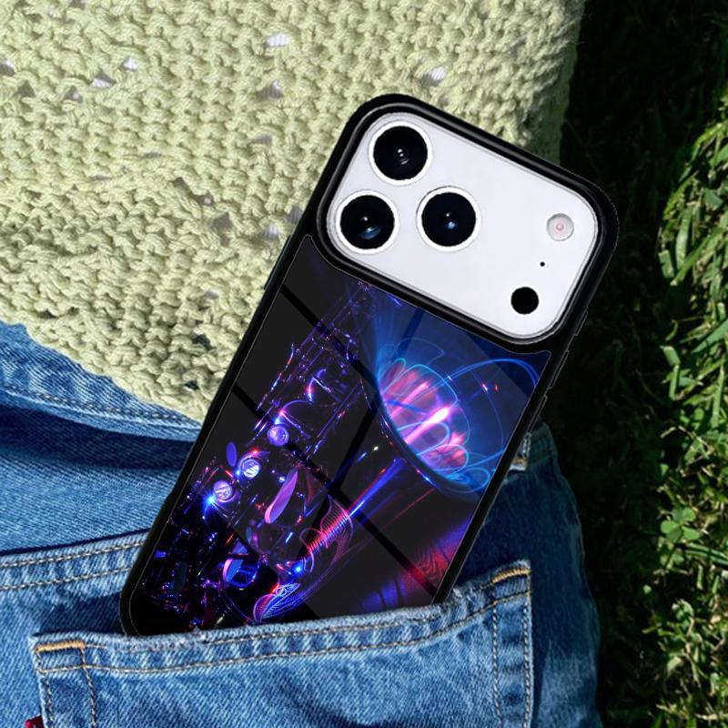Saxophone Music Phone Case For iPhone 17 AIR 16 Pro Max 15 14 Pro 11 12 13 Shockproof Silicone Cover