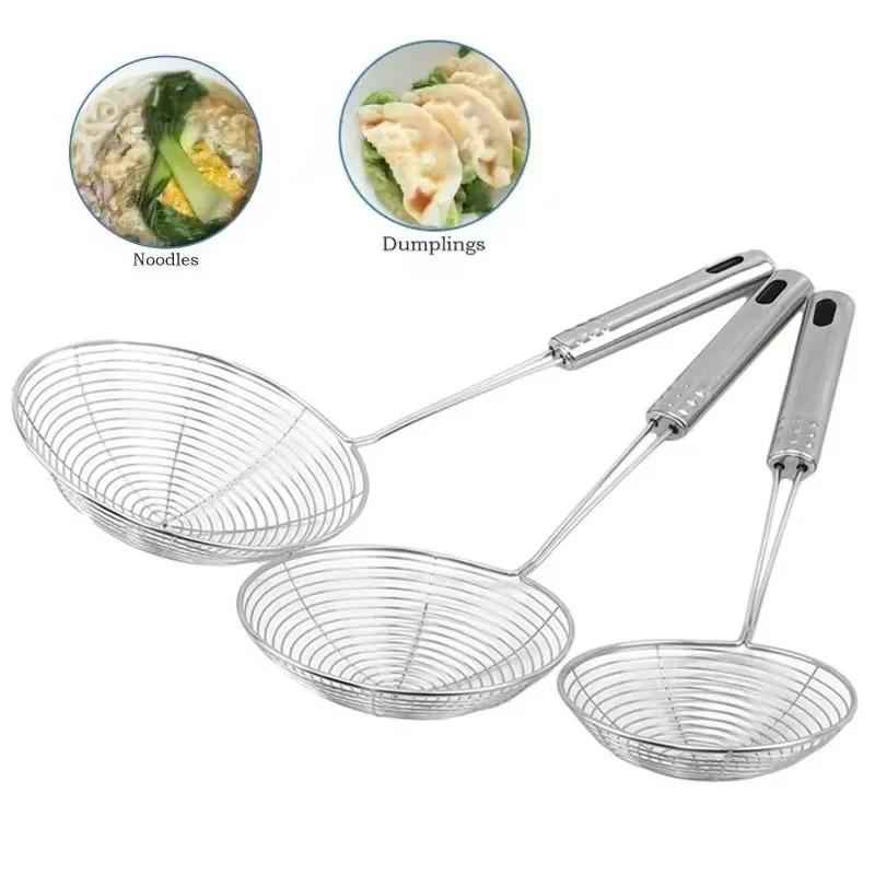 16cm Steel Handle Stainless Steel Wire Oil Leakage Fishing Tool for Baking Frying and Cooking Noodles in Household Kitchen