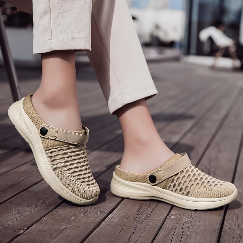 Summer Women Slippers Casual Plus Size Black Grey Closed Toe Elevator Sandals Shoes for Girls