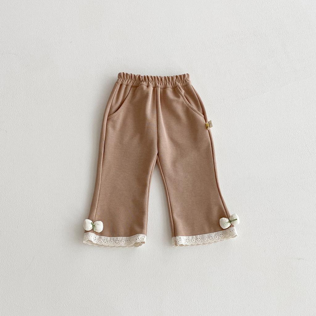 Infant Lace Pants 2025 Korean Version of the New Baby Girl Foreign Casual Pants Fashion Versatile Bell Pants Trousers