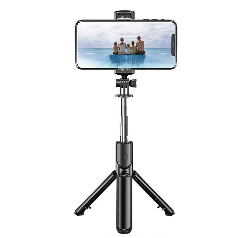 Bluetooth Selfie-Stick Stativ mit integriertem Fülllicht & Fernbedienung: Anti-Wackeln, Einziehbar, Multifunktional, Schreibtischfreundlich.