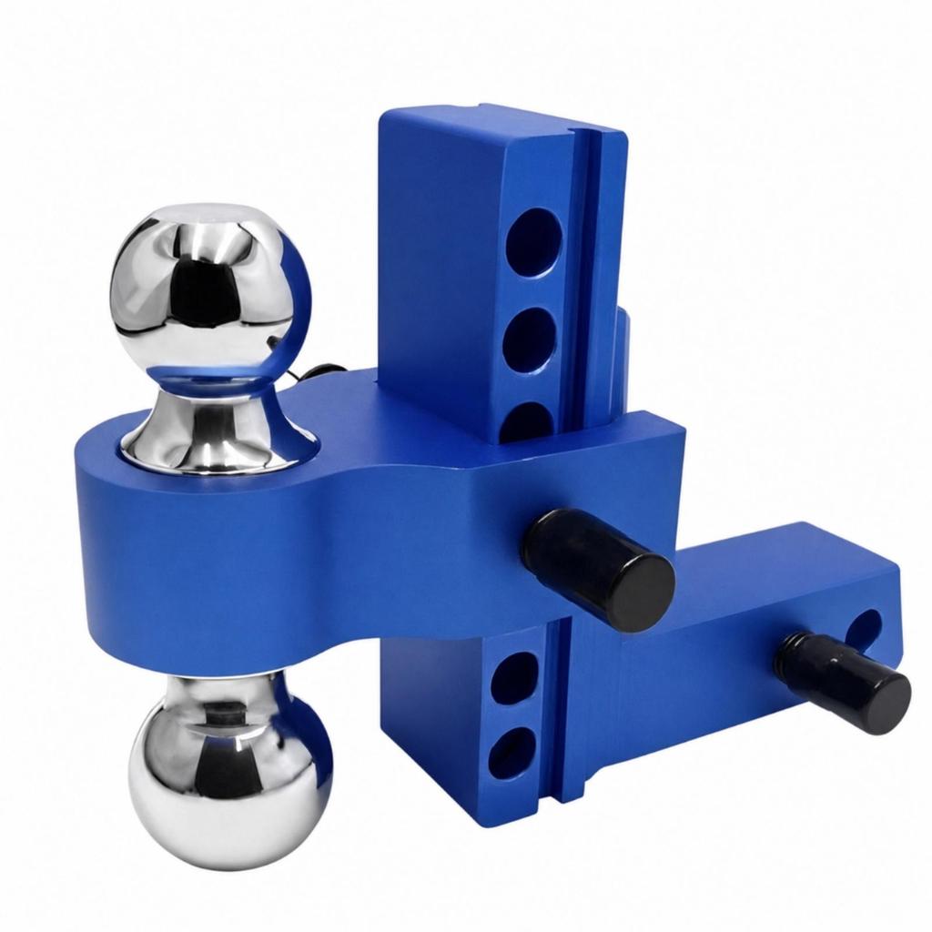 Adjustable Ball Mount with Dual Balls Aluminum Trailer Hitch Lockable