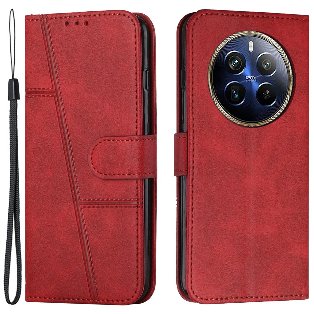 For TECNO Spark 20 Pro+ Case PU Leather Calf Texture Phone Cover with Stand Card Slots