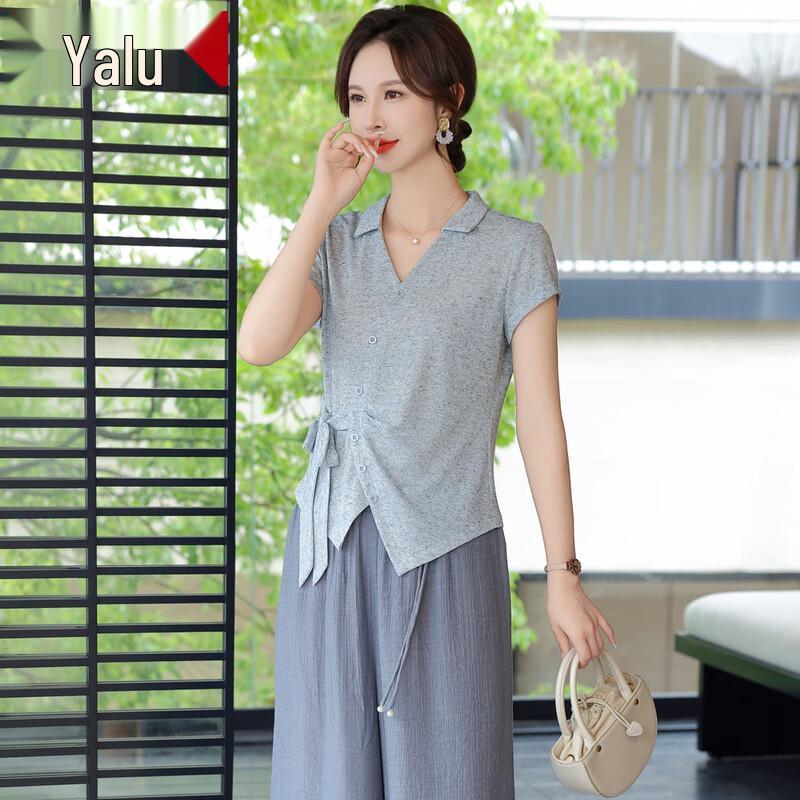 

Женский летний комплект Yalu 2025 из хлопка и льна L