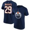 Leon Draisaitl #29 Edmonton Oilers Iconic Player NHL T-Shirt Navy
