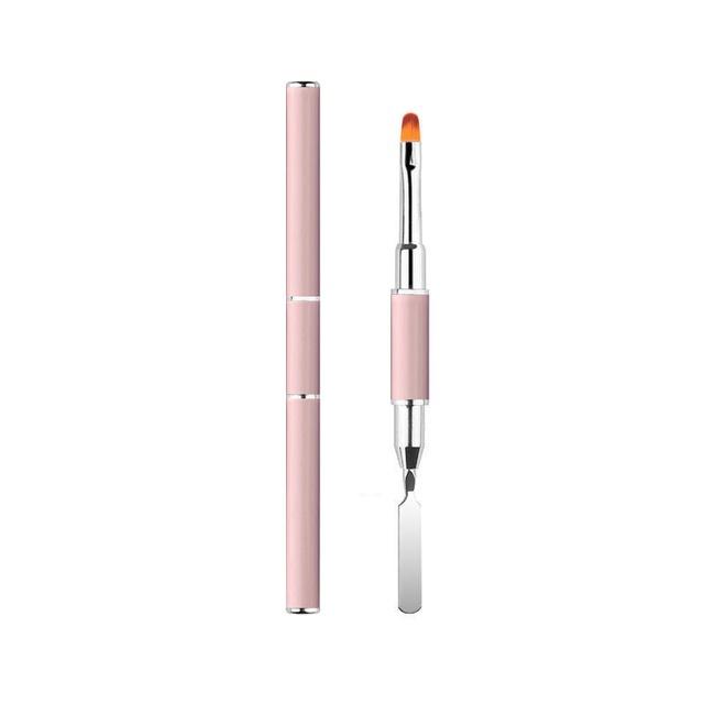 Brosse et sélecteur de Gel, brosse et spatule à ongles Design 2 en 1, outil de brosse à ongles en Gel pour Gel d'extension d'ongles en acrylique