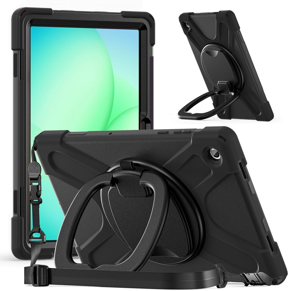 Rotating Case for Samsung Galaxy Tab A11 Plus 2025 11.0" SM-X310 X315 X230 X235 X236 Stand Handle Grip Cover with Shoulder Strap