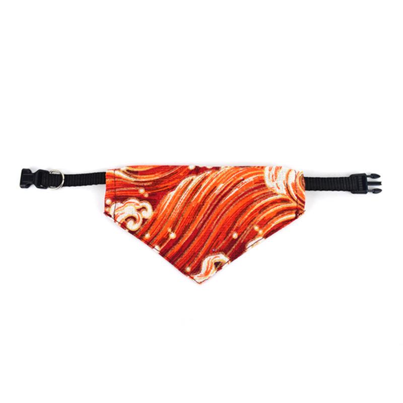 Retro Print Retractable Triangular Pet Bandage & Collar Bibs.