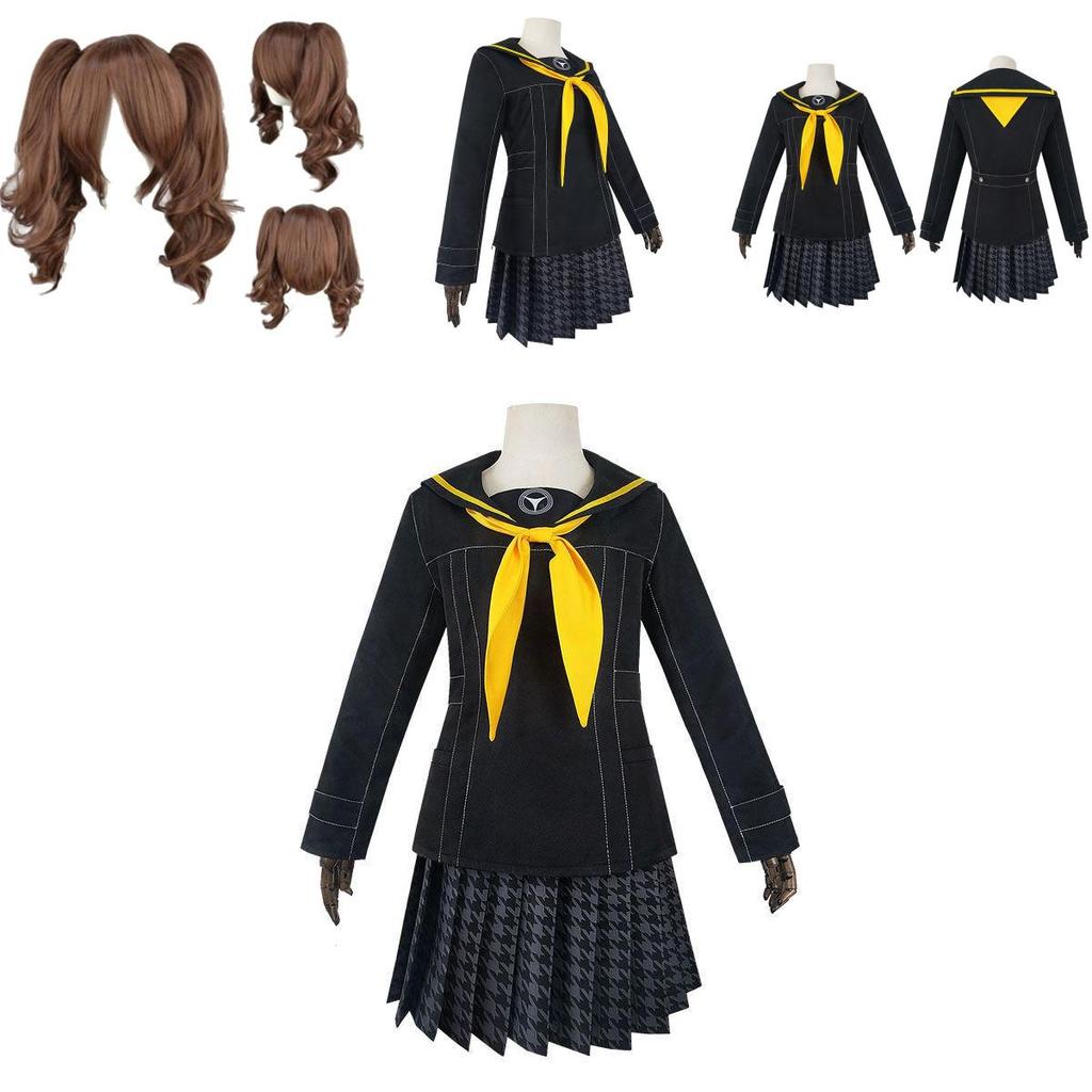 Persona 4 Kujikawa Rise School Uniform Cosplay Costume With Stylish Top Skirt And Tie