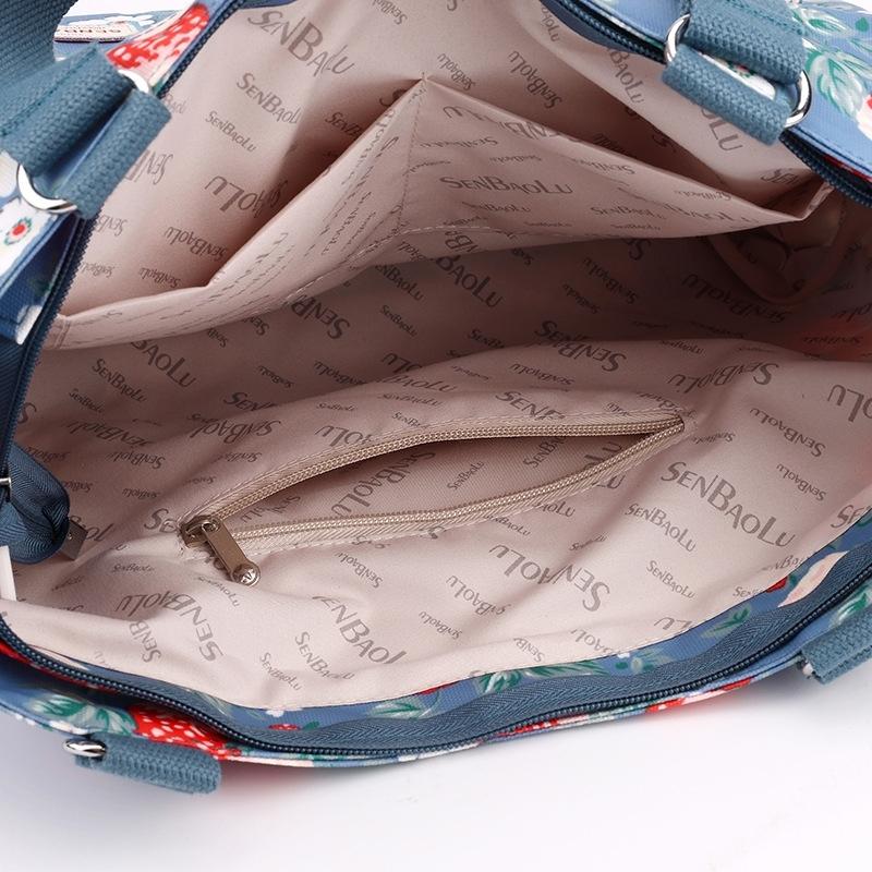 Kvetinová potlač Ženy Tašky cez rameno Oxford Diagonal Malá štvorcová kabelka Multifunkčná Casual Travel Crossbody taška