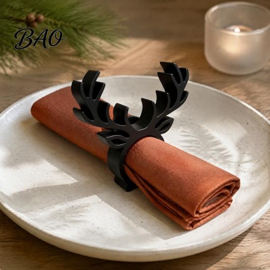Novelty Tableware Holders 3D Printed Reindeer Napkin Ring, Decorative Holder, Elk Chocolate Holder Table Decor for Christmas Decorations, Festive