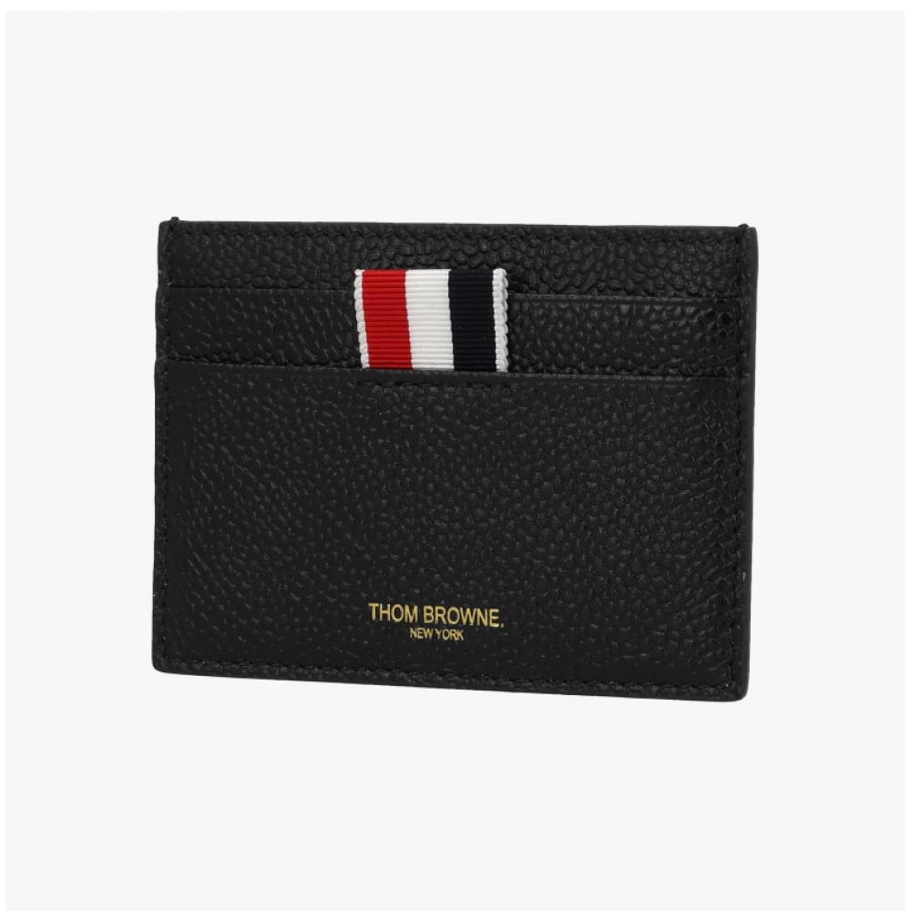 Thom Browne Pebble Grain Goose Embroidery Three Stripe Tab Card Case Uaw071a 00198 001