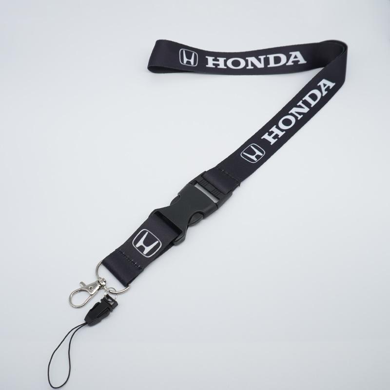 CPS1 1pc Lanyard Nylon Printing Emblem Style Key pendant holder Keychain For Honda Civic xrv hrv crv brv City Accord Fit Jazz Insight