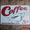Vintage Coffee Tin Sign for Restaurant or Home Decor