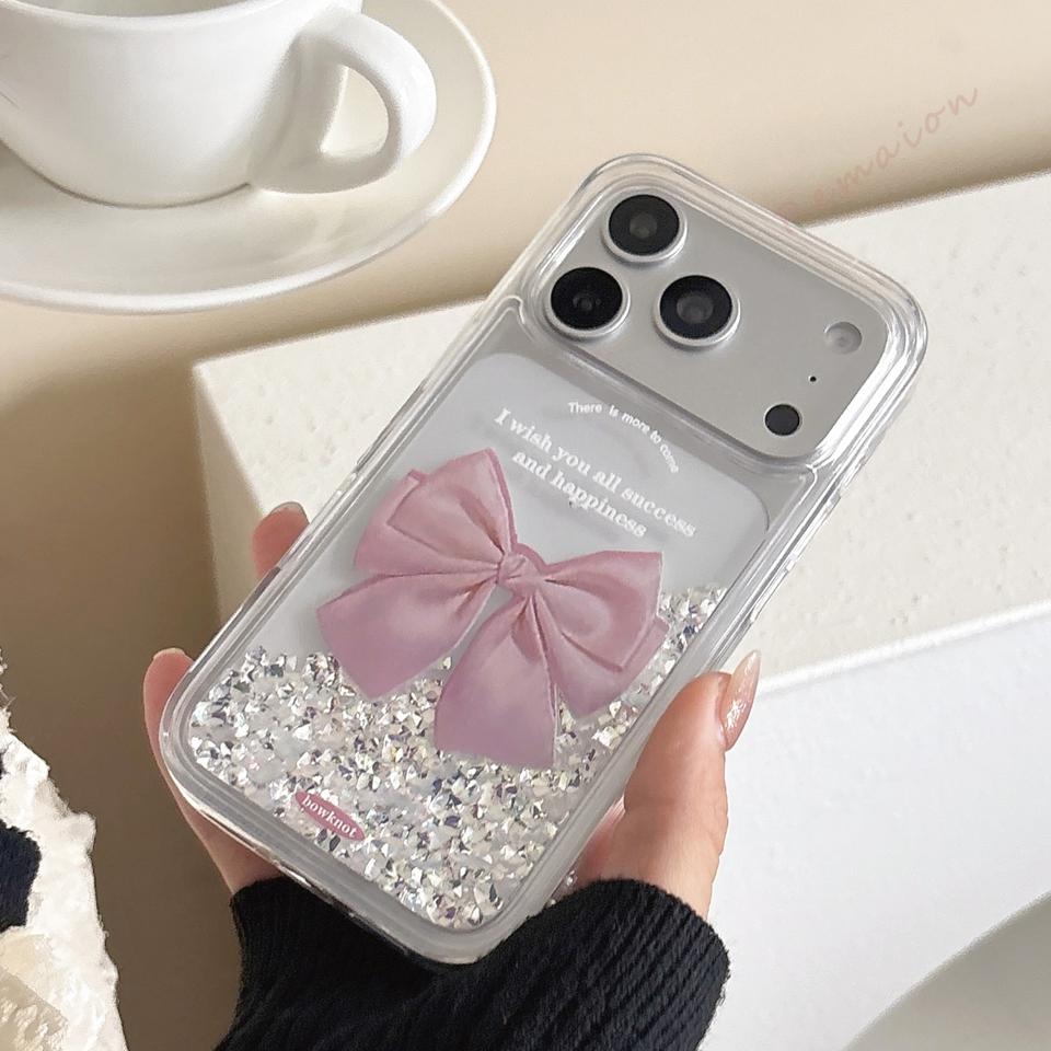 New Cute Butterfly Phone Case for For Iphone 17 13 14 1 16 Pro Max 14 1 Plus Candy Bling Bling Glitter Shockproof Protector Cover