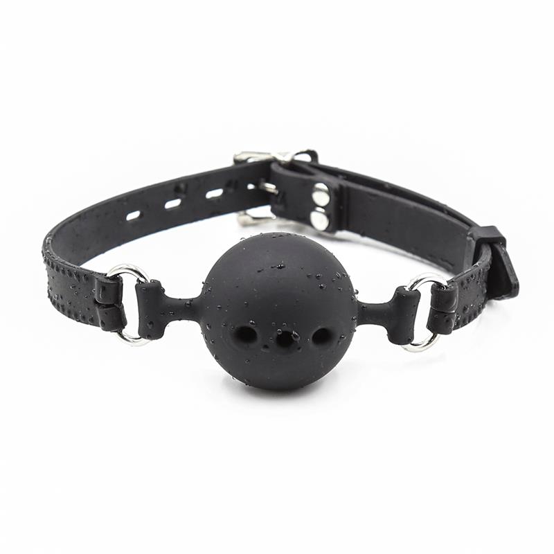 Breathable Silicone Ball Gag 4 Cm Size S Black