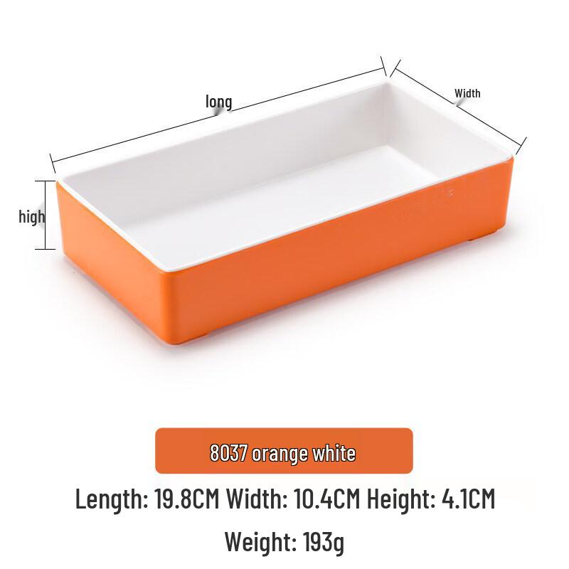 Japanese Style Melamine Rectangular Serving Plates, 10-Pack