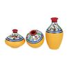 'Warli Handpainted' Decorative Terracotta Pots Vases For Living Room & Home Decoration (Set of 3, Yellow) |