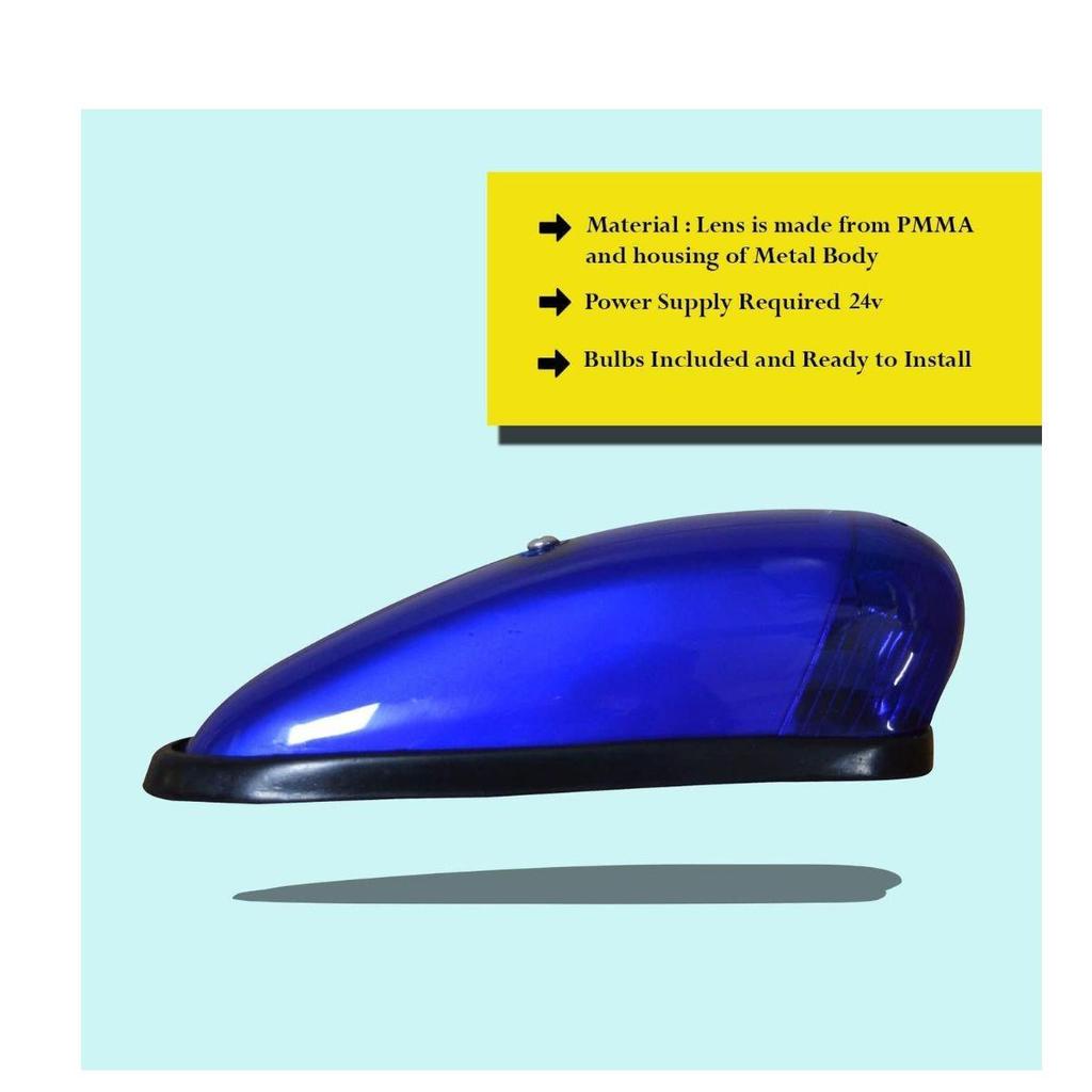 5x Blue Teardrop Roof Marker Running Lights 24V Waterproof – Top Cab Decoration Lights for Heavy Duty Trucks