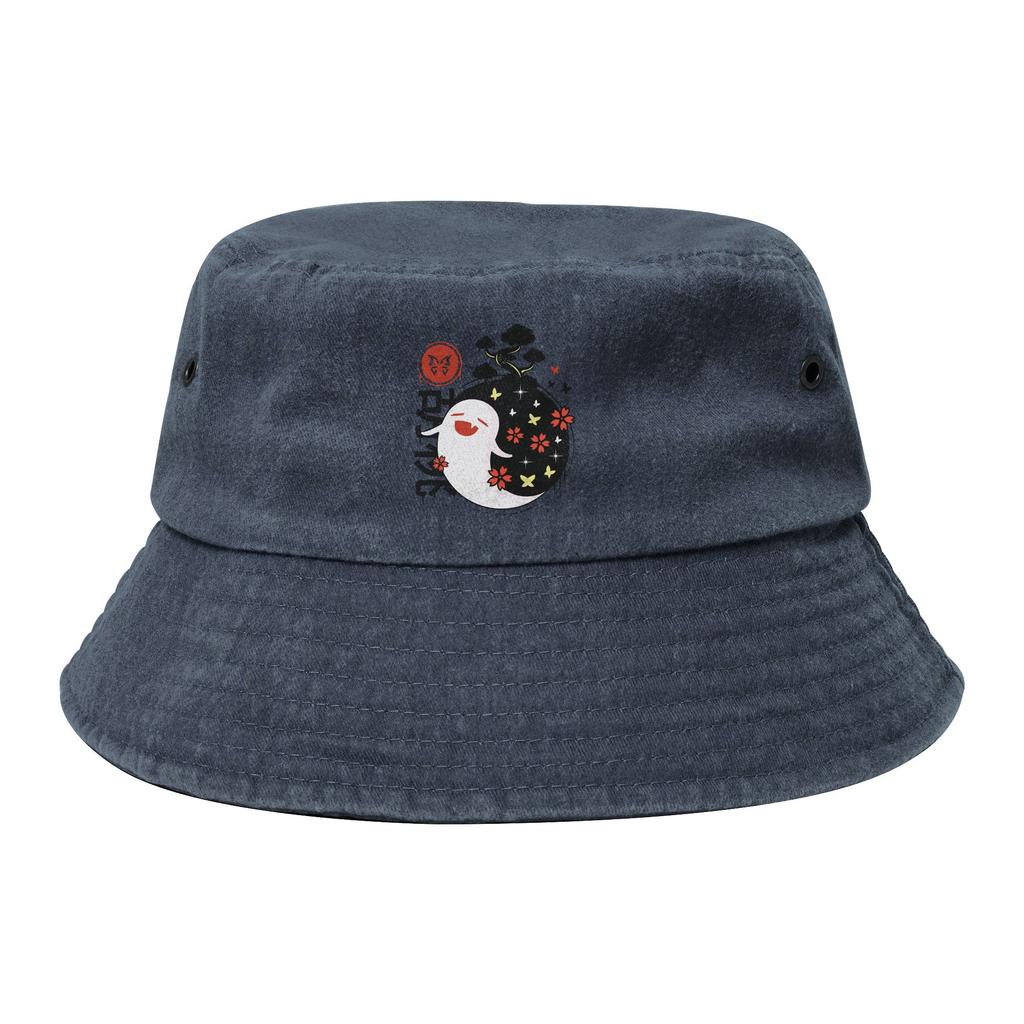 Genshin Impact Hu Tao Ghost Bucket Hats for Teen Travel Field Hat Unique Design for Outdoor Fishing FisherUnisex Cap Boonie Hat