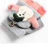 Outdoor Riding Warm Mittens Soft Elastic Knitted Half Finger Glove for Girls Boys Candy Color Cute Gloves