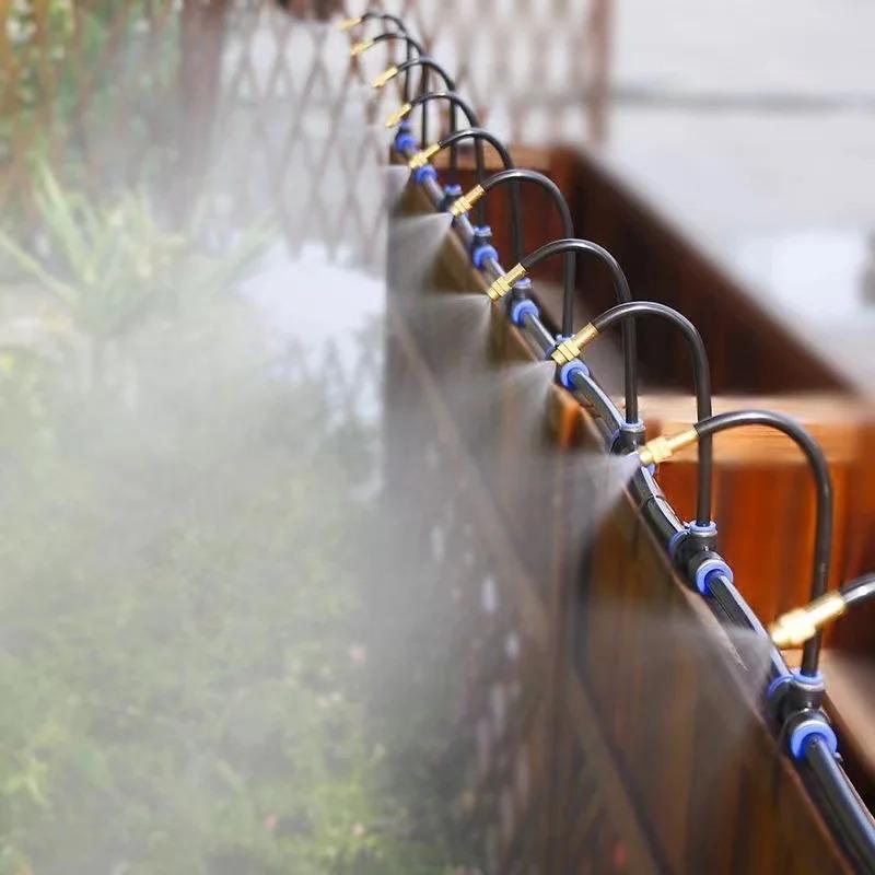 20m Universal Micro Drip Irrigation Kit with Adjustable 7.87" Mist Nozzle - Automatic Watering System for Balcony Greenhouse Gardening