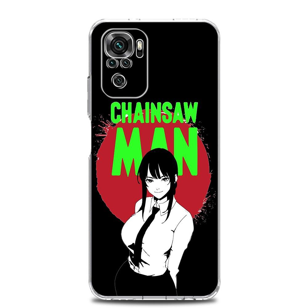 Anime Denji Chainsaw Man Makima Pouzdro na telefon Pro Xiaomi Redmi Note 12 11 9S 9 8 10 Pro Plus 7 8T 9C 9A 8A K40 Herní Průhledný Kryt