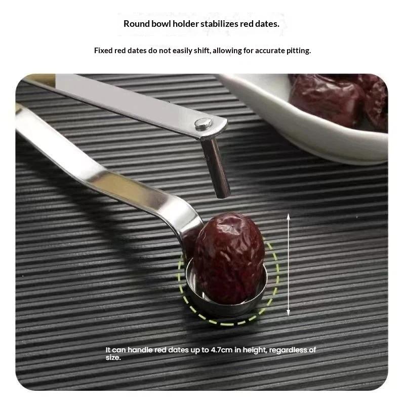 Stainless Steel Jujube Corer Labor Saving Efficient Pit Removal Tool Perfect for Home Kitchen Dessert Making