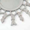 Hand-Carved Metallic Wooden Sunburst Wall Mirror - Decorative Statement Mirror for Living Room - Golden