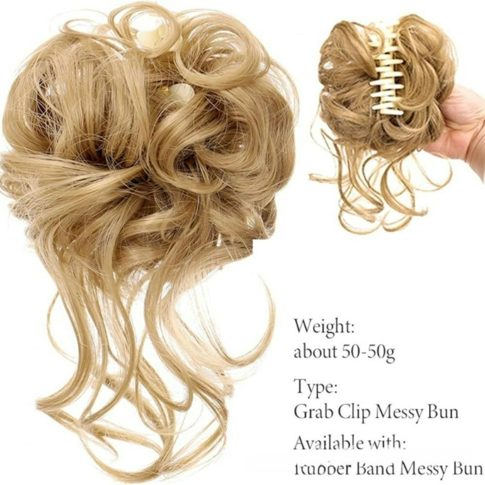 Lazy Bun Hairpiece Claw Clip - Messy Voluminous Curly Hair Donut