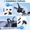 48W PD QC3.0 Motorcycle Charger Dual Ports with Voltmeter & Switch 12V-24V USB Type C Waterproof SAE Handlebar Power Adapter
