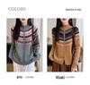 Women's Retro Zipper Wool Cardigan - Stylish Jacquard Knit for Autumn/Winter