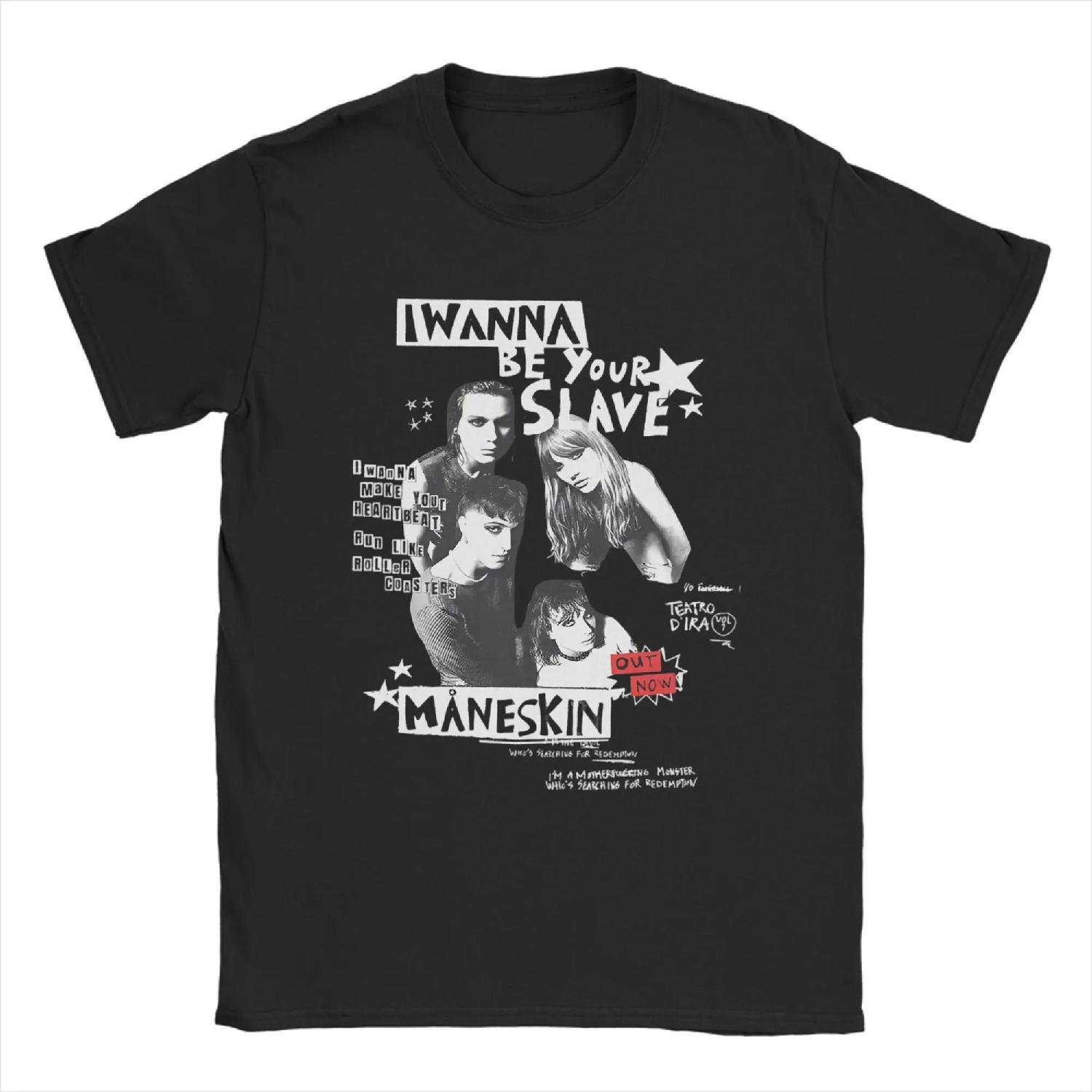 

Maneskin Rock Band T Shirt Men 100% Cotton Vintage T-Shirts O Neck Tees Short Sleeve Tops Original XXXXXL різнокольоровий