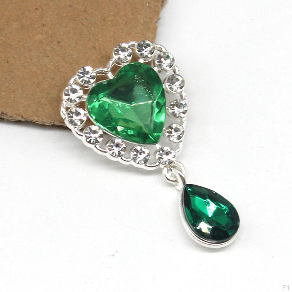 10x Rhinestone Heart Pendant Love Charms Alloy Accessories for Jewelry Making DIY Necklace Bracelet