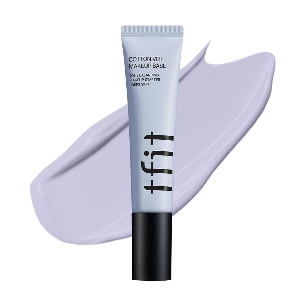 TFIT Cotton Veil Makeup Base 30ml Hypoallergenic Natural Look Moisturizing SNS Hit Product 02 Lively Purple