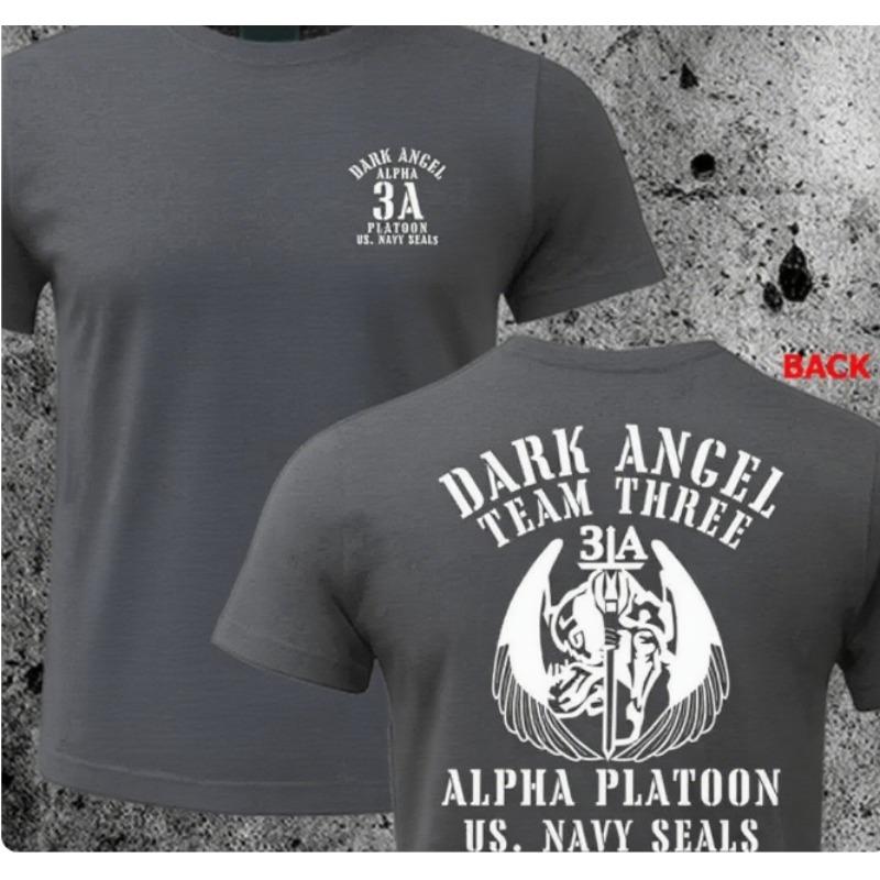 

Trend 25 Summer New American Sea J SEAL 3 ST3A Dark Angel Print Short Sleeve TShirt Oversized T Shirt Men Clothing Harajuku 4XL