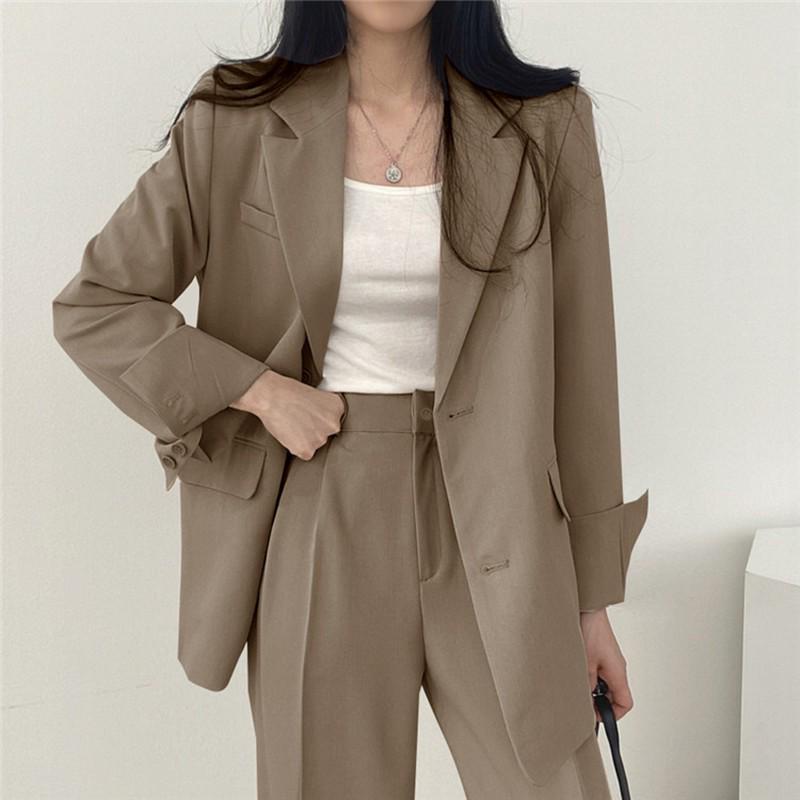 Women's Black Blazer & Suit Pants - Spring/Autumn 2025 Korean Street Style Casual Niche Design