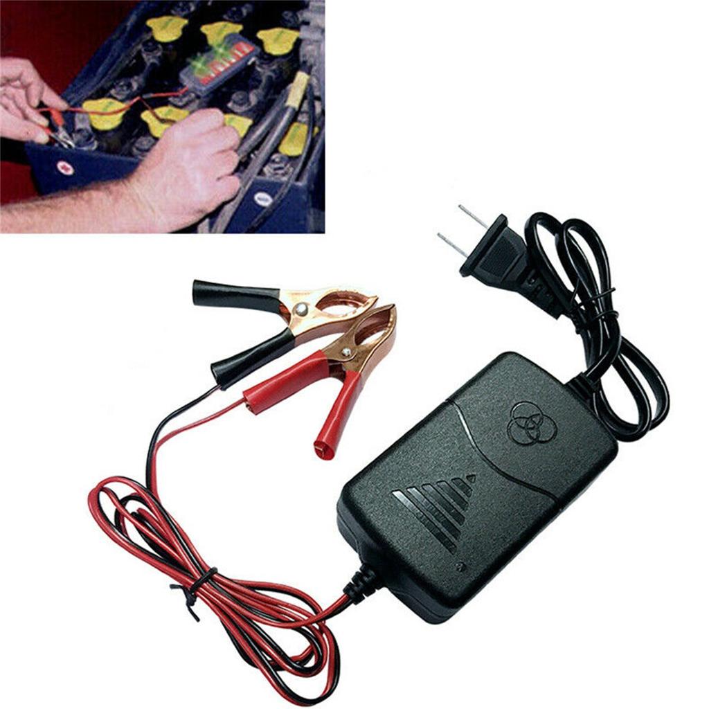 12V Lithium Battery Charger With Alliga-tor Clips Smart Battery Car Charger Maintainer For Truck Motorcycle
