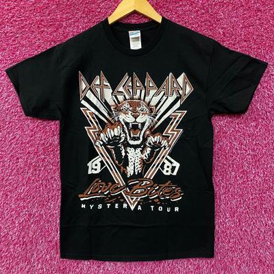 Def Leppard Love Bites Hysteria Tour 1987 Junk Food Maglietta 100% Cotone T-shirt da Uomo Top