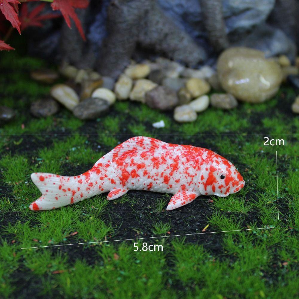 Cartoon Mini Koi Fish Ornament Resin Crafts Small Fish  Statue Kids Gift Carp Figurines  Aquarium