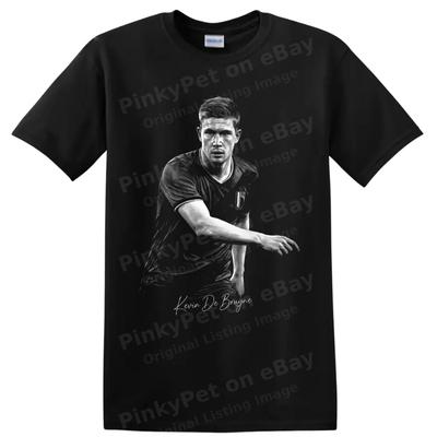Kevin De Bruyne Soccer T Shirt Belgium Midfielder Portrait Graphic Fan Tee Art
