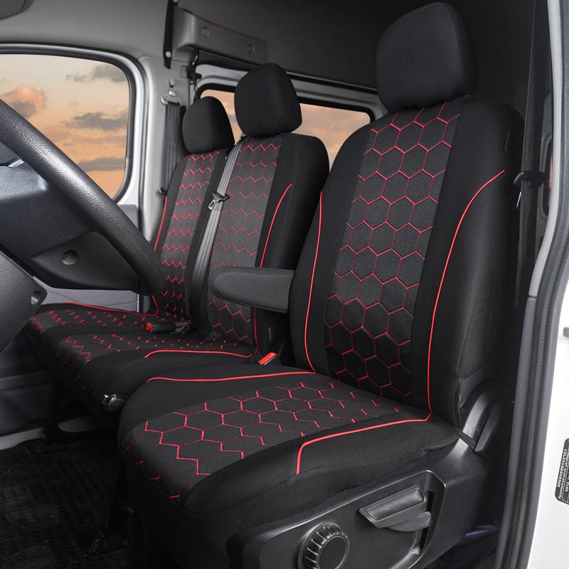 

AUTOYOUTH Universal 2+1 Car Truck Seat Cover Durable Polyester Fiber Seat Cover Football Style Car Interior