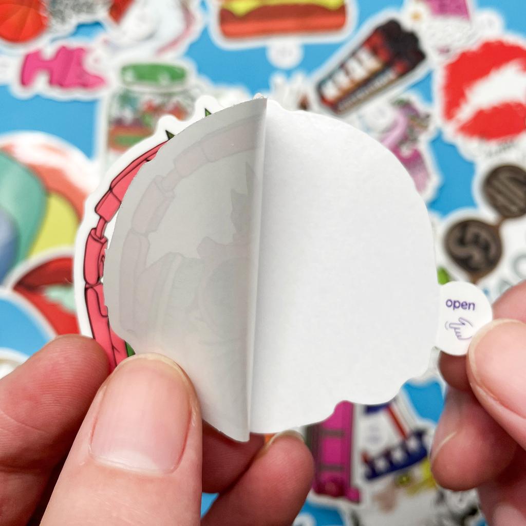 50 Small Ears Pineapple Sticker Suitcase Water Cup Computer Sticker Cartoon Sticker Tape Carry