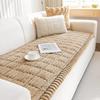 Thicken Quilting Warm Stripe Flannel Sofa Pad, for Winter Living Room Sofa Towel Multiuse Sofa Cover Slipcover