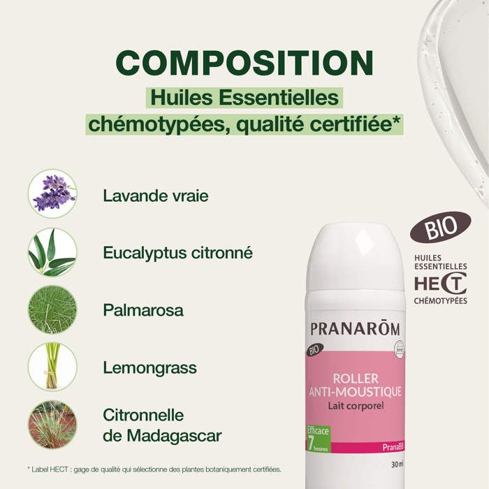 Pranarom PranaBB Roller Anti-Moustique Lait Corporel 30ml